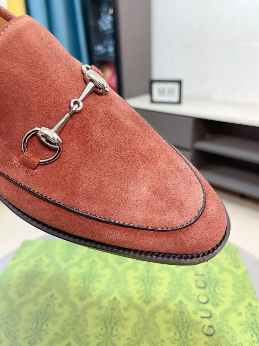Men's Men's Shoes 💰520🌹🌹【GUCCI】The most popular classic Gucci leather shoes. Synchronized with the official website, the upper is made of Italian first-layer cowhide ➕cowhide lining, with unique brand and unique craftsmanship. Highlighting the hot style of the new year. Stop hesitating, stop wandering, get it now. Number: 38--44
